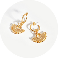 Ripple Oversized Stud Earrings | 18k Gold Plated